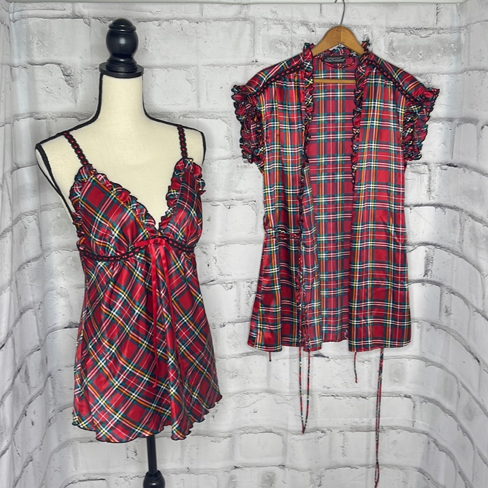 Plaid Red Women's Intimate Set